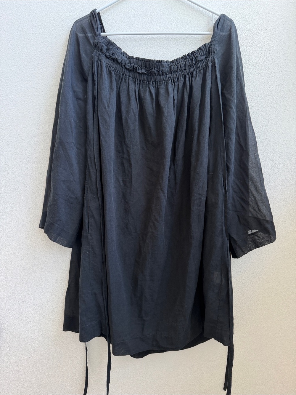 Malia Mills Cover Up Dress Scoop Neck Double Tie Adjustable with Pockets Size M